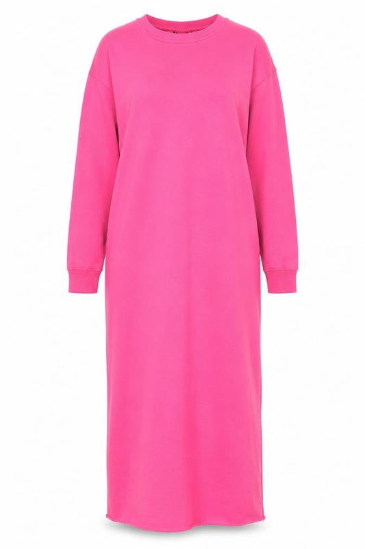 ASOS DESIGN Womens Pink Long Sleeve Midi T-Shirt Dress Size 10