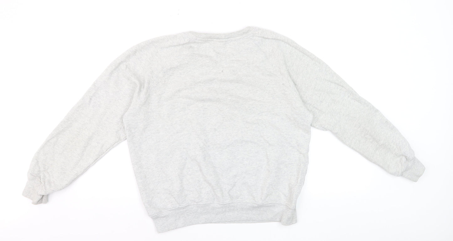 Marks and Spencer Peanuts Grey Marl Women’s Sweatshirt Size 10 Snoopy Graphic Classic Crew Neck
