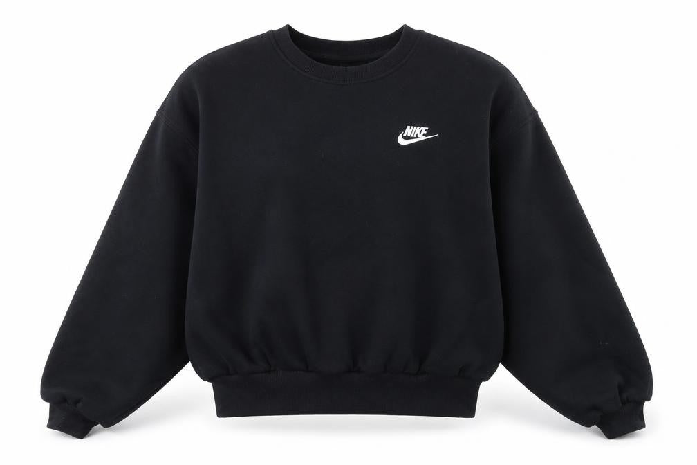 Nike Women's Black Cotton Blend Pullover Sweatshirt Size M