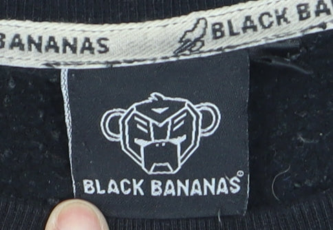 Black Bananas Men's Black Small Crew Neck Pullover Sweatshirt