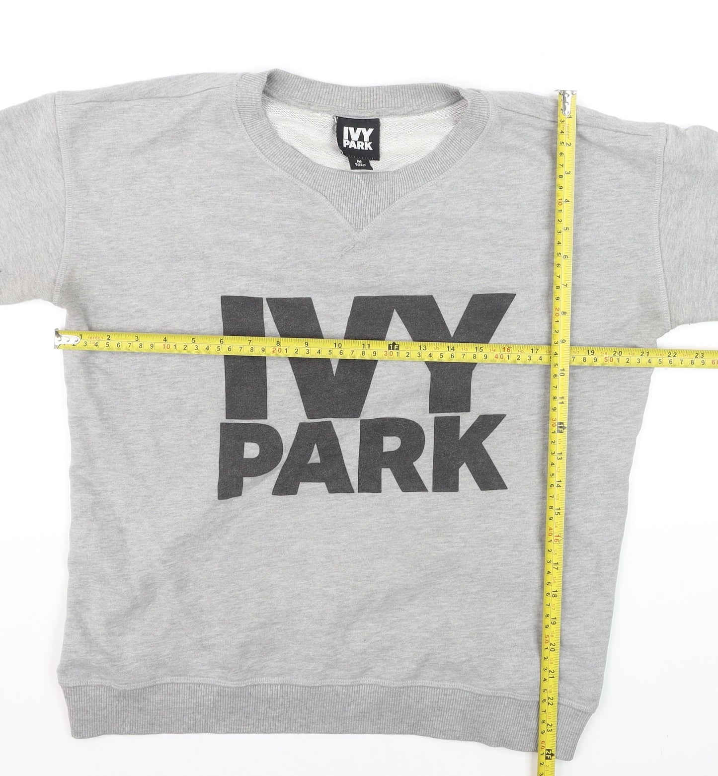 IVY PARK Men's Grey Crew Neck Pullover Sweatshirt M