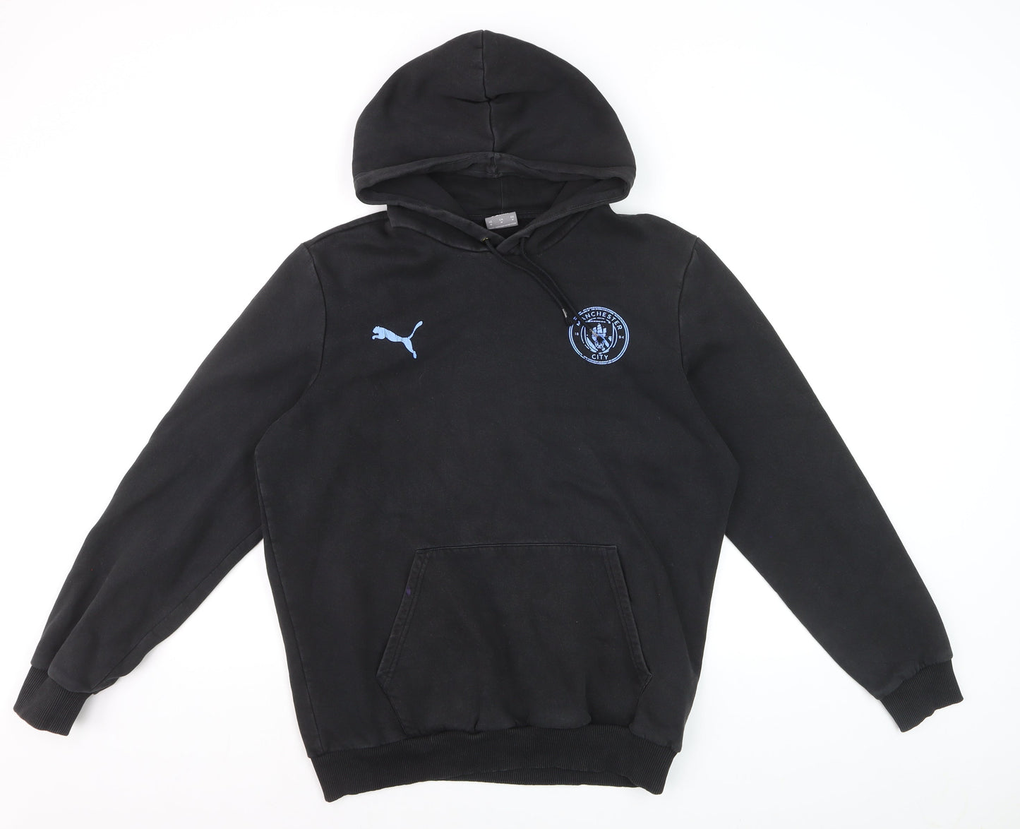 Puma Mens Black Medium Pullover Hoodie Manchester City Fleece