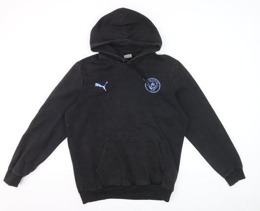 Puma Mens Black Medium Pullover Hoodie Manchester City Fleece