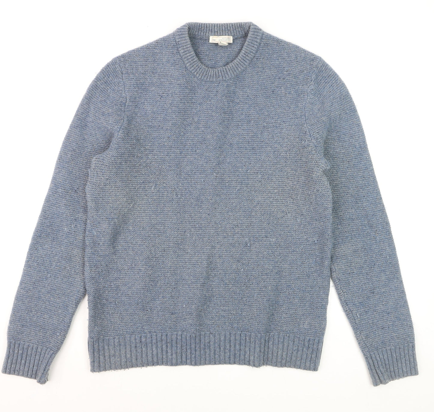 Gap Men's Blue Lambswool Crew Neck Pullover Jumper M