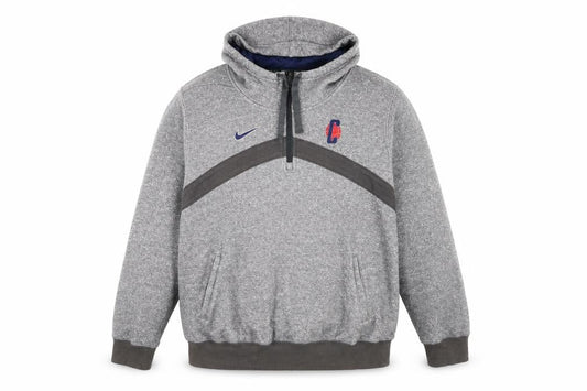 Nike Men's Grey Elite 1/2 Zip Hoodie Size L Athletic Fit