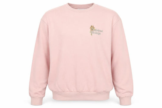 Reclaimed Vintage Women Pink Embroidered Floral Pullover Sweatshirt M