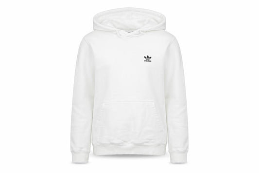 Adidas Girls White XS Pullover Fleece Hoodie with Logo