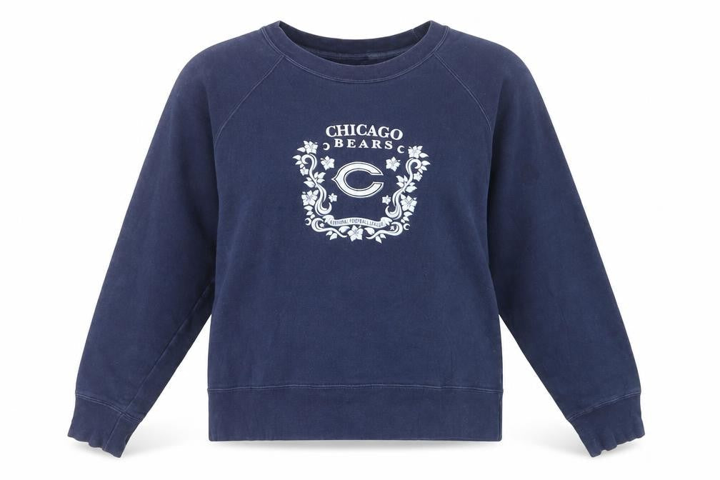 NFL For Her Chicago Bears Navy Blue Cotton Sweatshirt Women's L