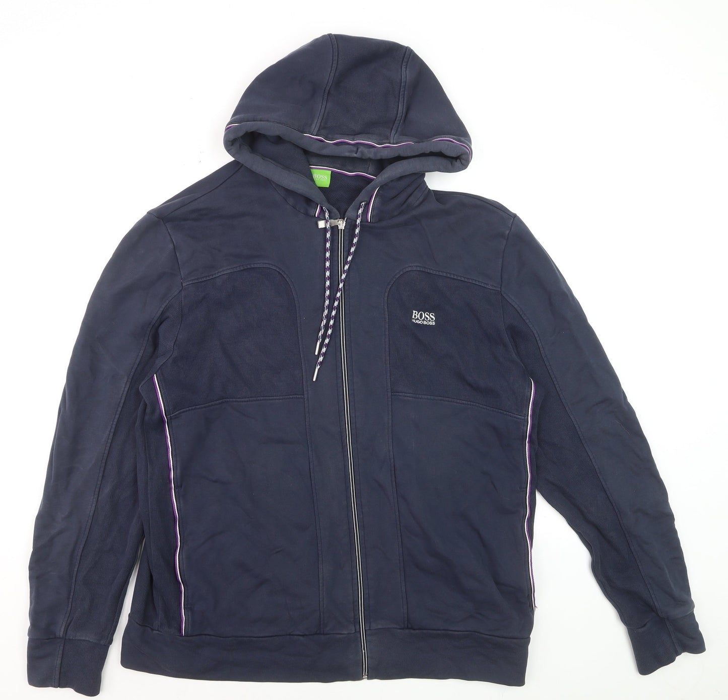 Hugo Boss Men's Blue Full Zip Hoodie XL Regular Fit