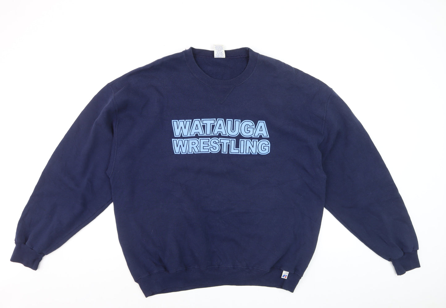 Russell Athletic Mens Navy Blue XL Pullover Sweatshirt Watauga Wrestling