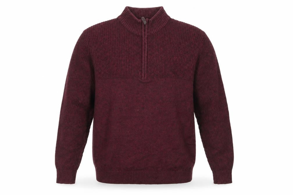 IZOD Men’s Red Knit 1/2 Zip High Neck Jumper Size L