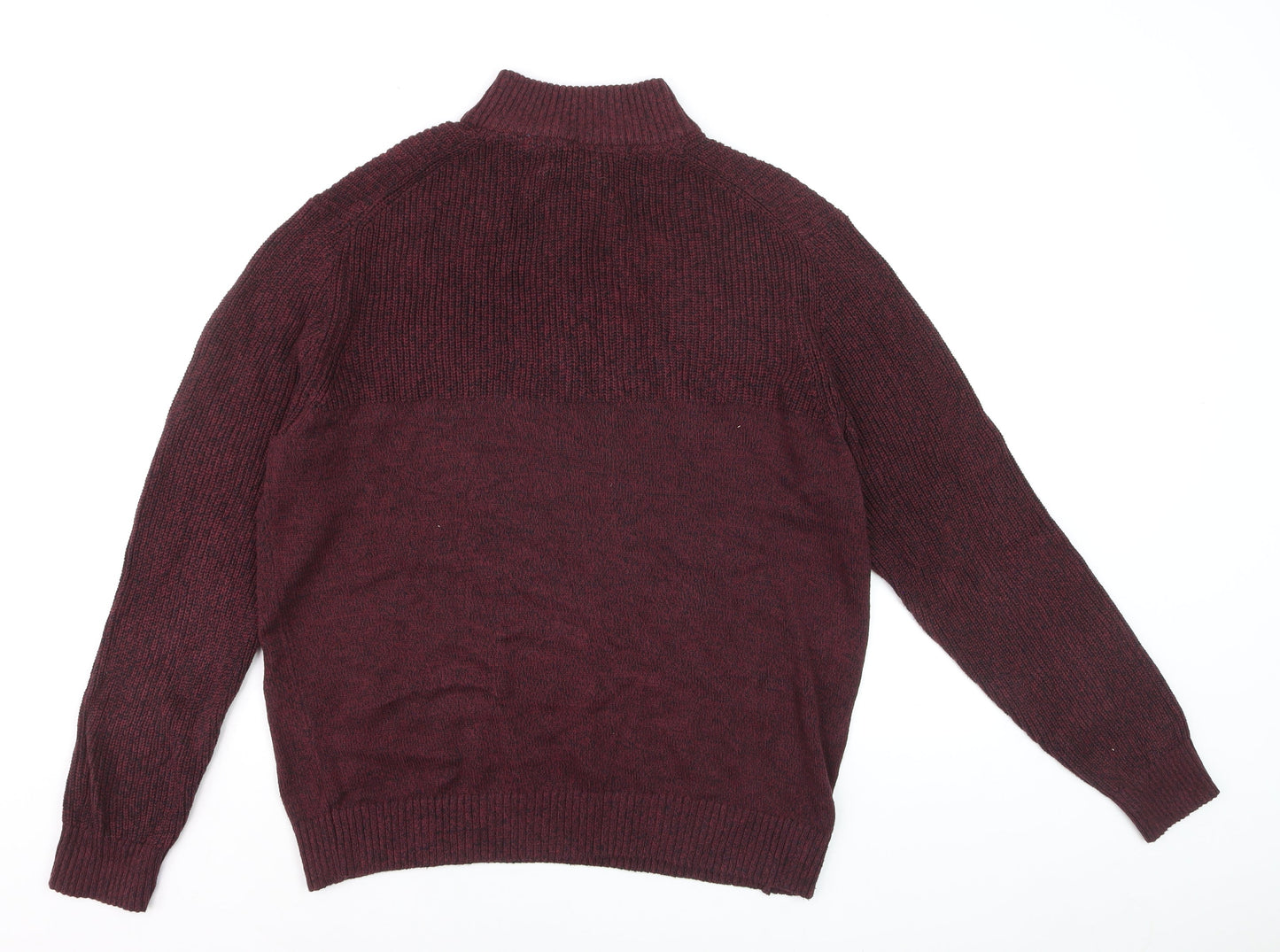 IZOD Men’s Red Knit 1/2 Zip High Neck Jumper Size L