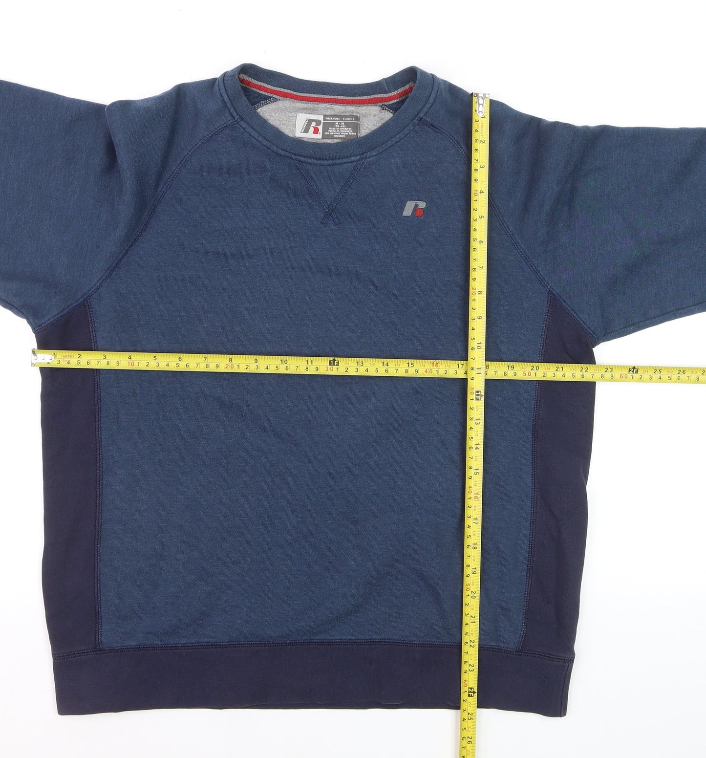 Russell Men’s Blue Crew Neck Pullover Sweatshirt Fleece Size M