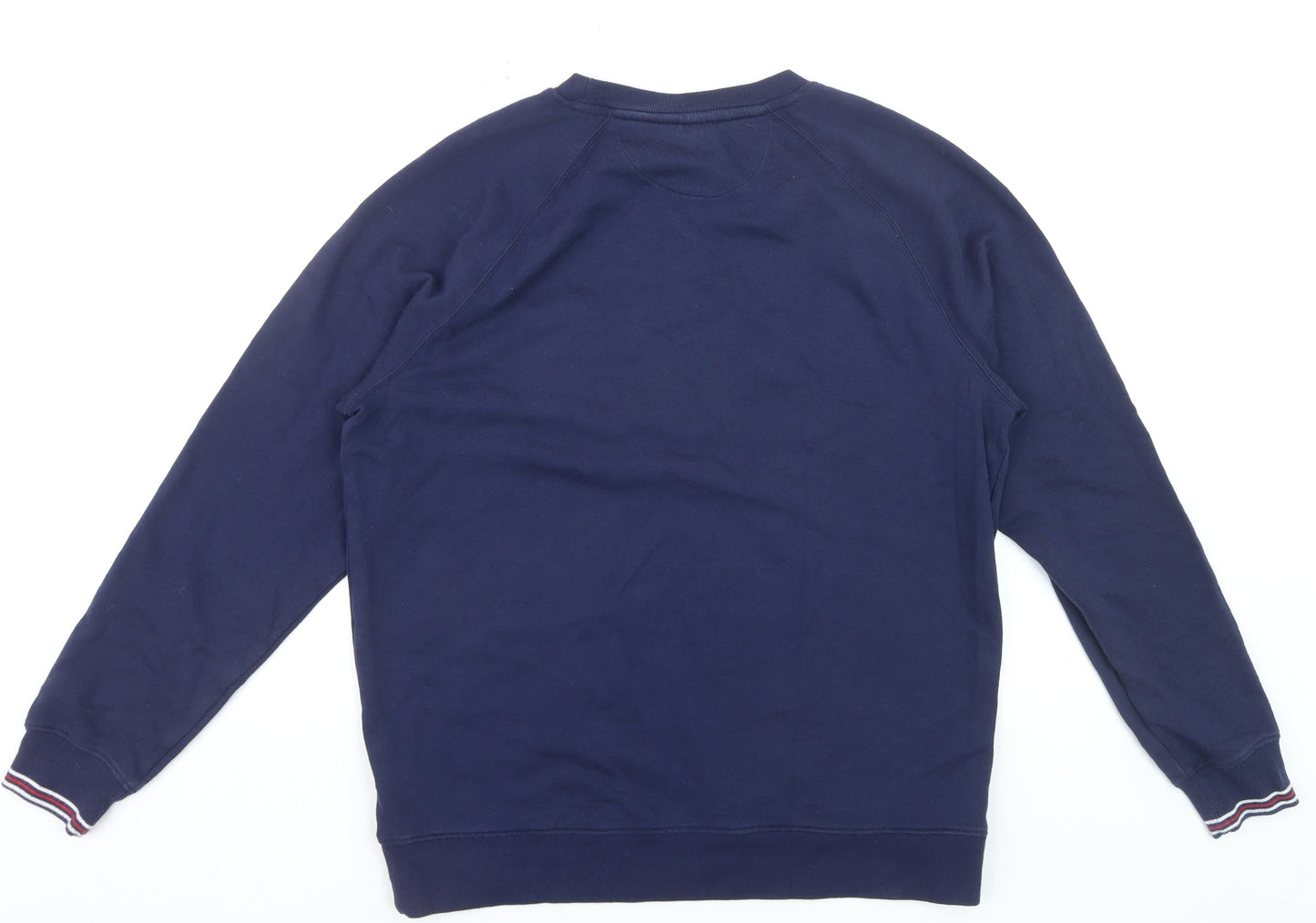 FILA Men's Blue Crew Neck Logo Sweatshirt Size M Regular Fit