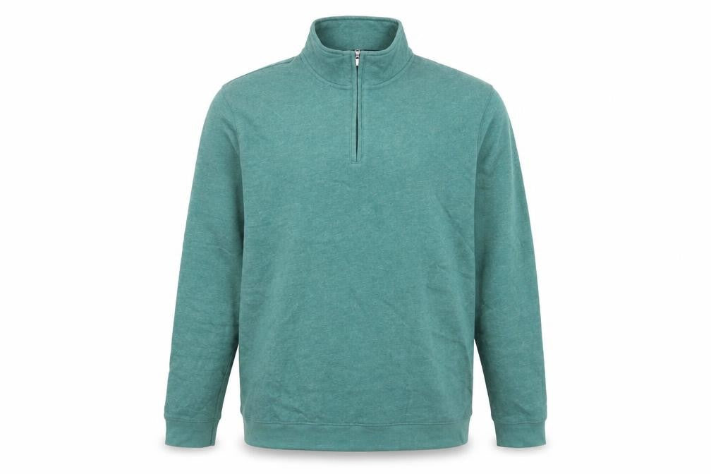Croft & Barrow Men's Green L 1/4 Zip High Neck Sweatshirt