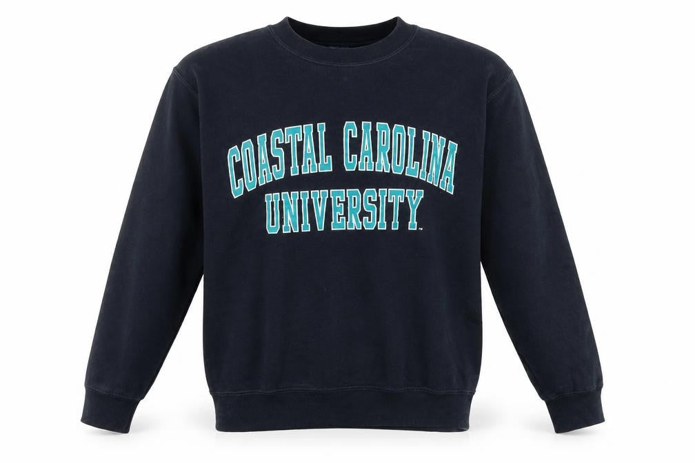 MV Sport Men's Black Coastal Carolina University Pullover Sweatshirt S
