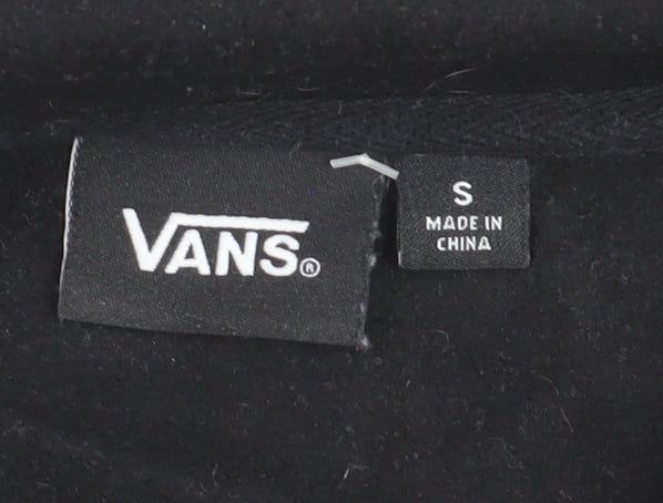 Vans Men's Black Pullover Hoodie Size S Logo Fleece Skate Style