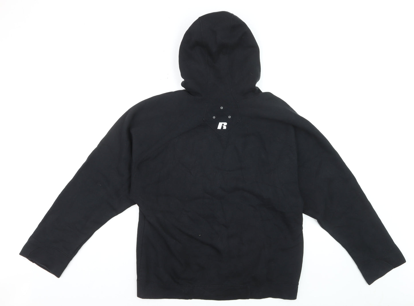 Russell Athletic Men’s Black M Pullover Hoodie Mustangs Sports Logo