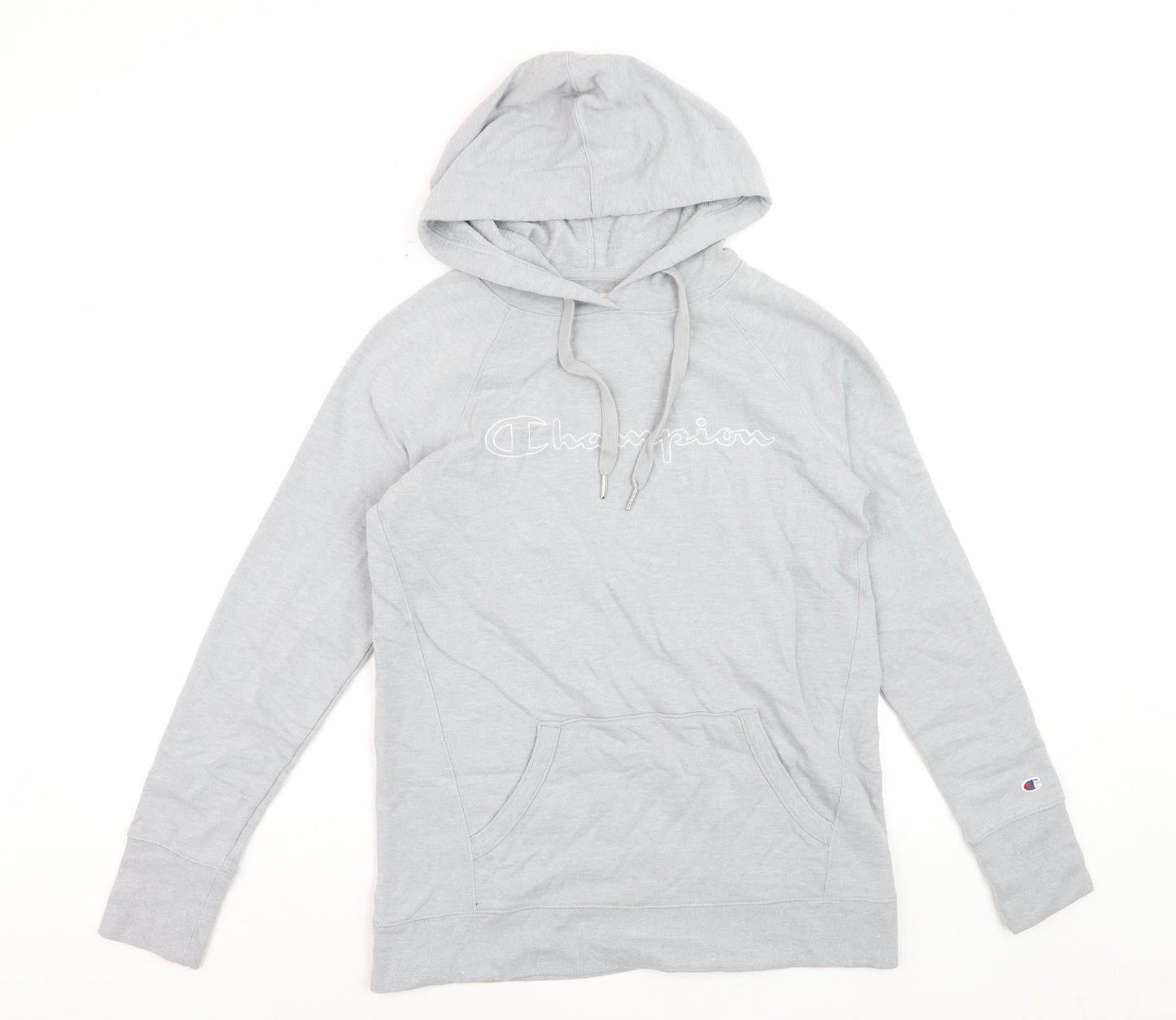 Champion Mens Grey Small Pullover Hoodie Logo Athletic Sweatshirt