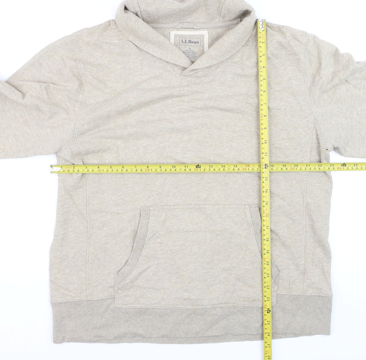 L.L.Bean Men's Beige Pullover Sweatshirt Size L Regular Fit