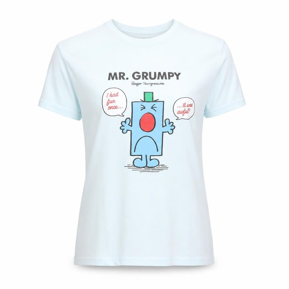 Comic Relief Mr. Grumpy Blue Cotton Women's XS T-Shirt