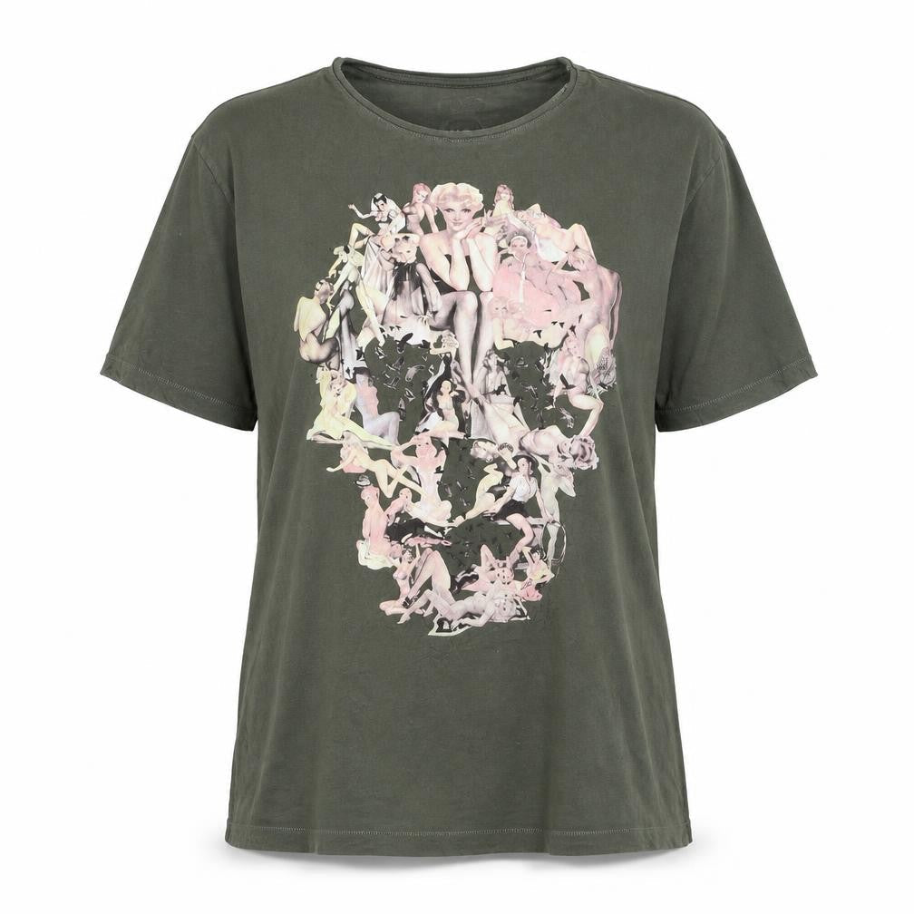 Fly53 Unisex Green Graphic Print Cotton T-Shirt XL Casual