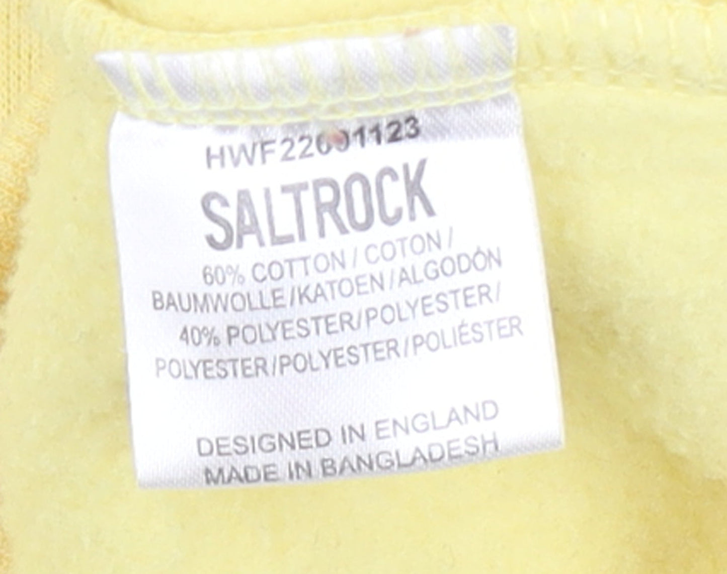 Saltrock Women Yellow Pullover Hoodie Size S Cotton Blend
