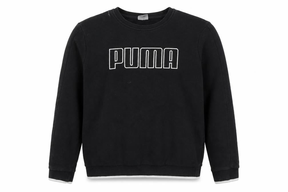 Puma Womens Black Crew Neck Pullover Sweatshirt Size 16