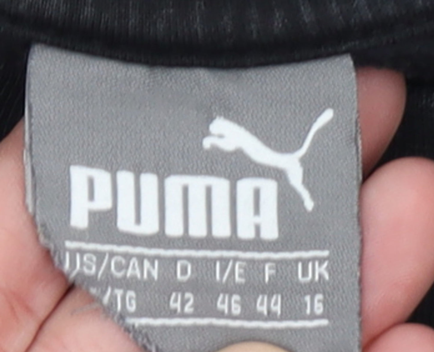 Puma Womens Black Crew Neck Pullover Sweatshirt Size 16