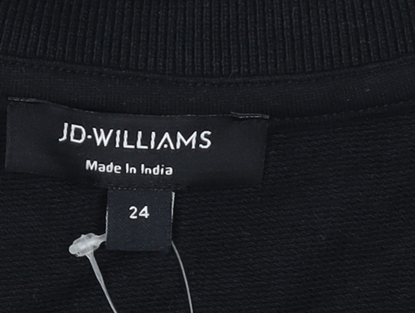 JD Williams Women Black Size 24 Pullover Sweatshirt with Contrast Trim