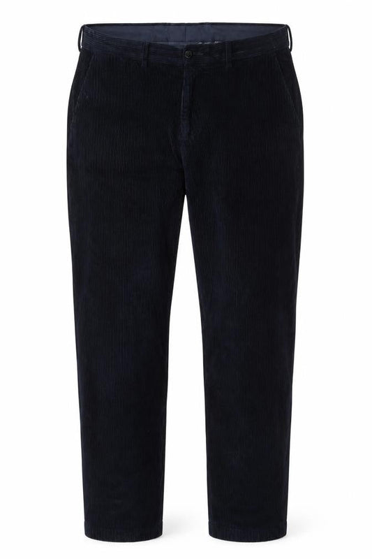 Marks & Spencer Men's Blue Corduroy Regular Fit Trousers 36W 33L