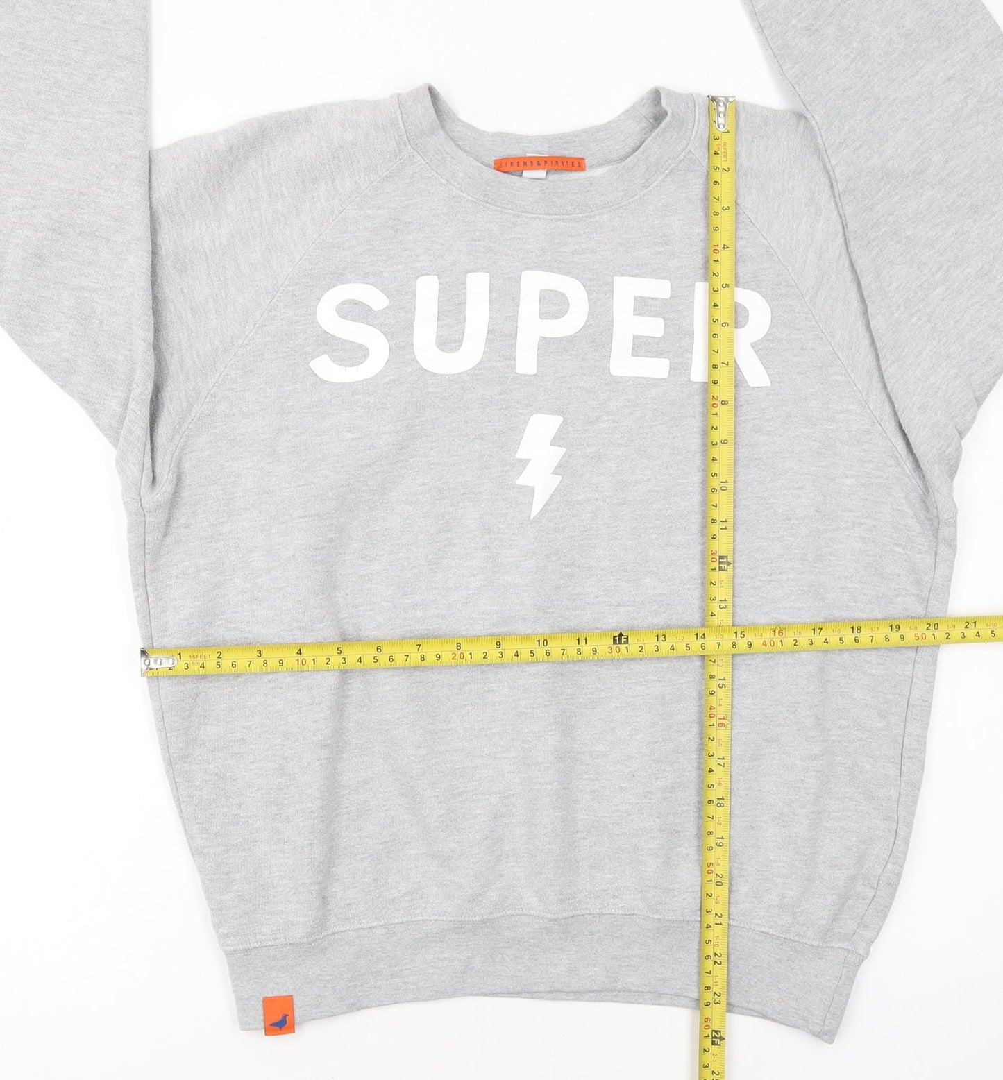 Sirens & Pirates Womens Grey Small Crew Neck Pullover Sweatshirt
