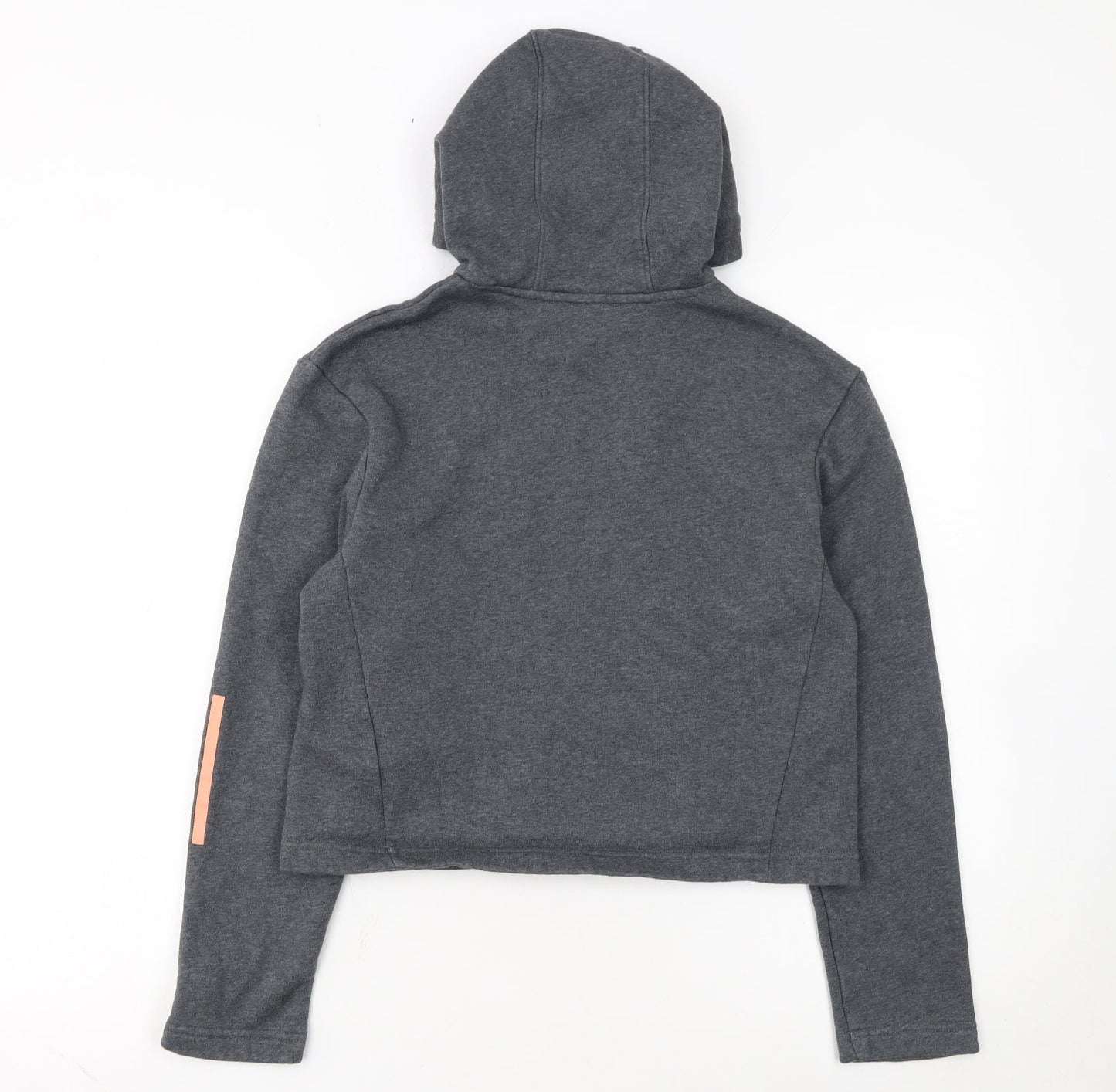 adidas Girls Grey Pullover Hoodie 12-13 Years Hooded Logo Sweatshirt
