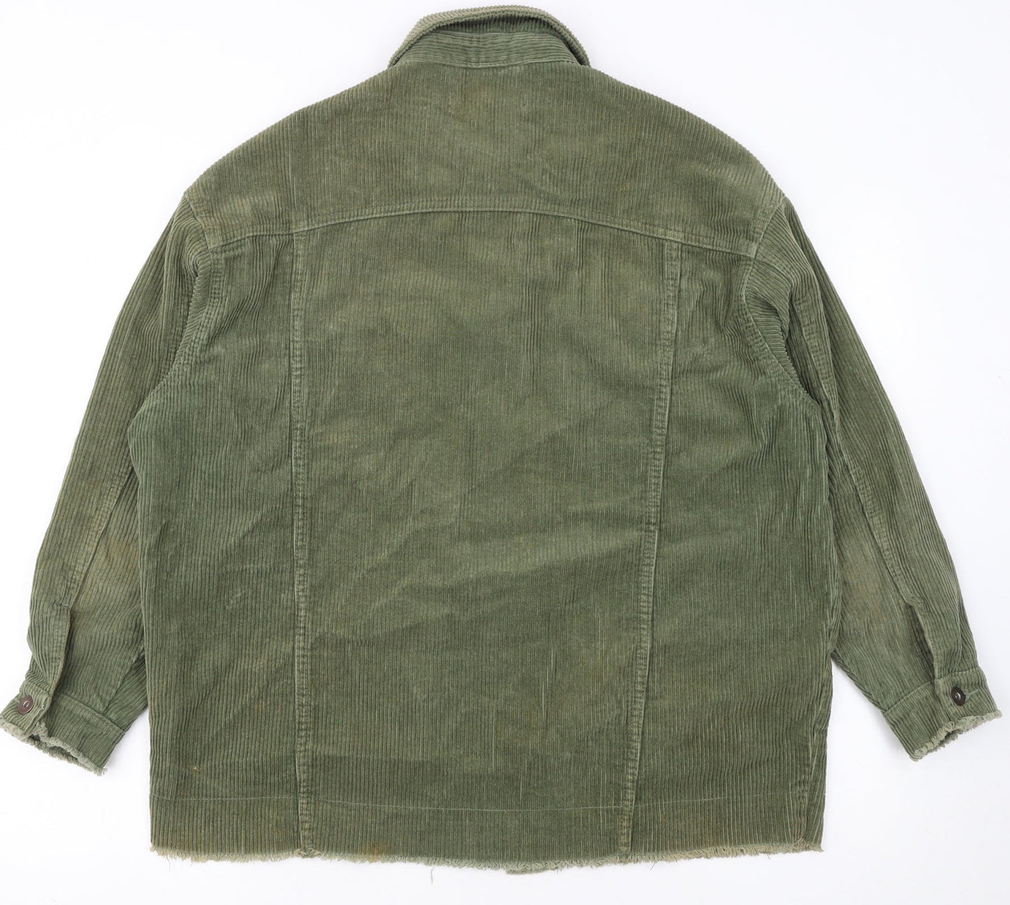 Zara Women Green Corduroy Button Jacket XS Classic Style