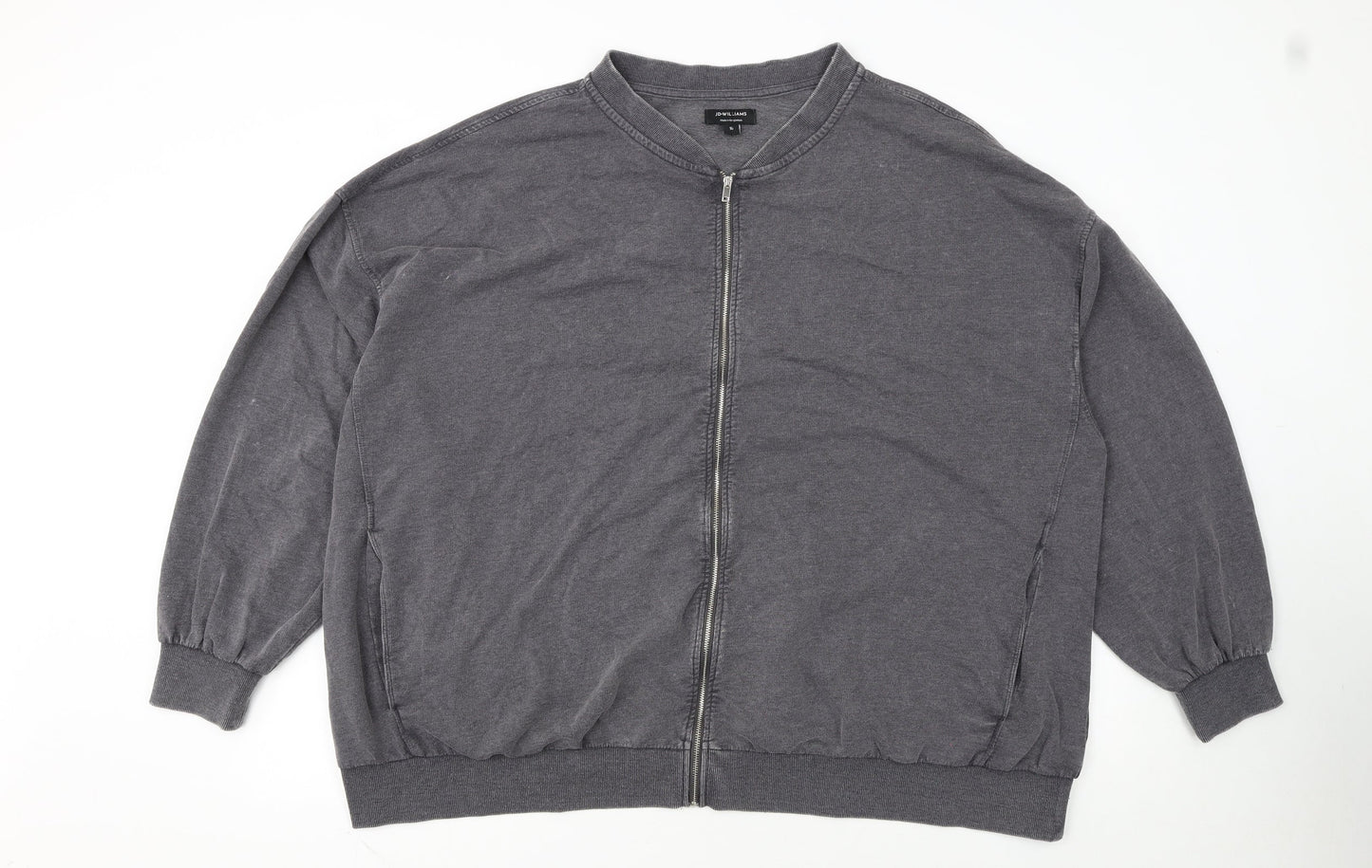 JD Williams Women Grey Size 16 Cotton Blend Full Zip Basic Jacket