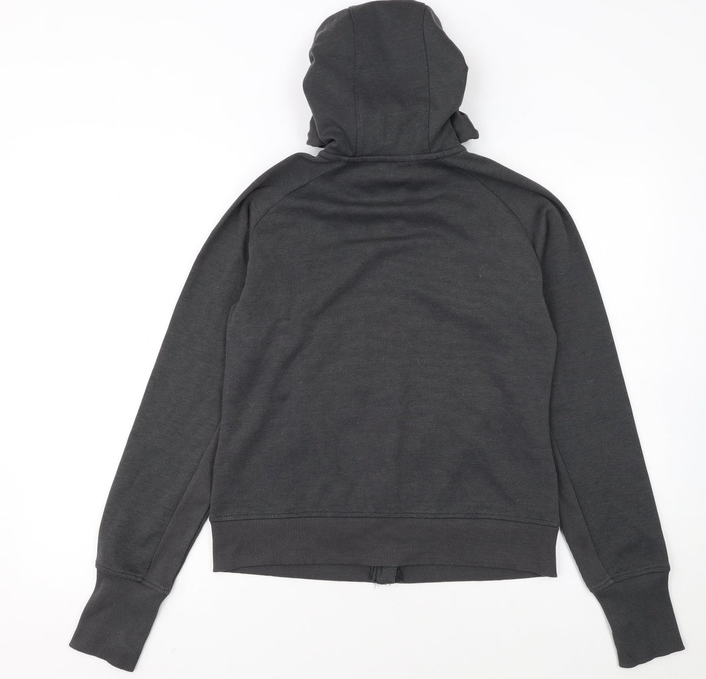 Crane Women's Grey Full Zip Hoodie Small Polyester Cotton Blend