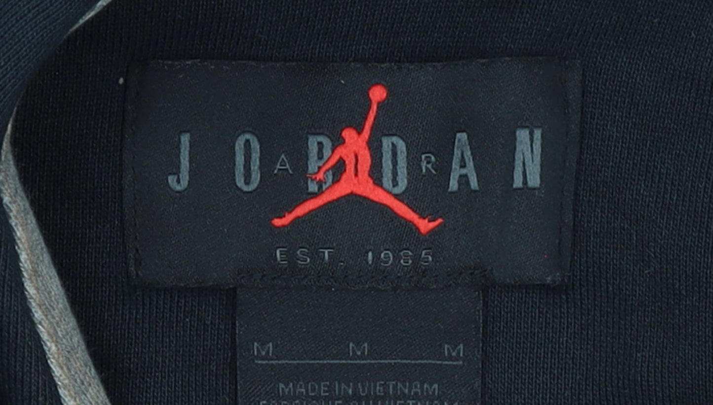 Jordan Men's Black Pullover Hoodie Size M Graphic Logo Sportswear