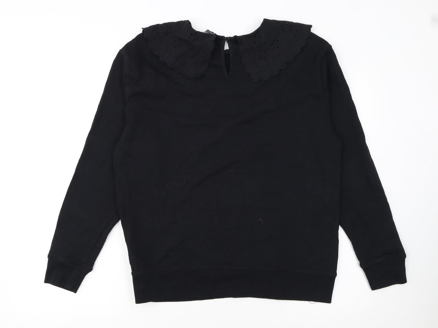 Marks and Spencer Women's Black Long Sleeve Pullover Sweatshirt Size 14