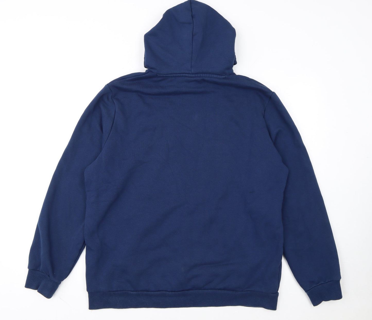 Puma Men's Blue Pullover Hoodie L Sportswear Logo Fleece