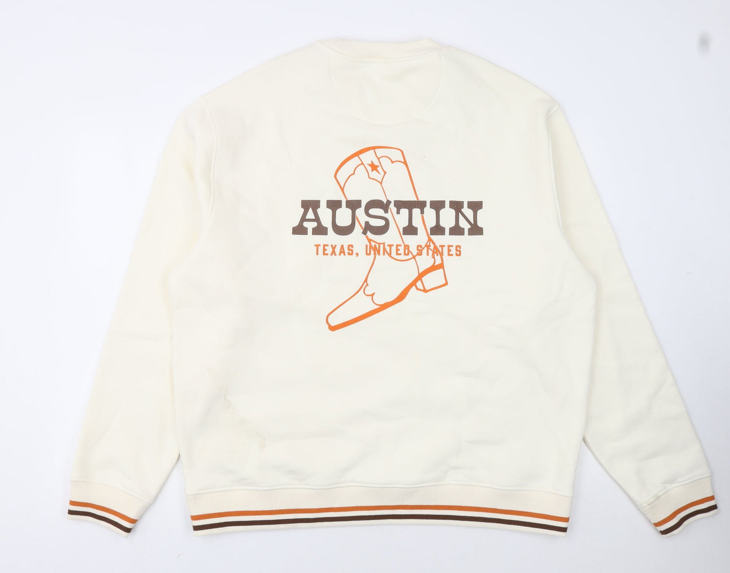 McLaren Men’s Ivory Graphic Pullover Sweatshirt L Racing Team
