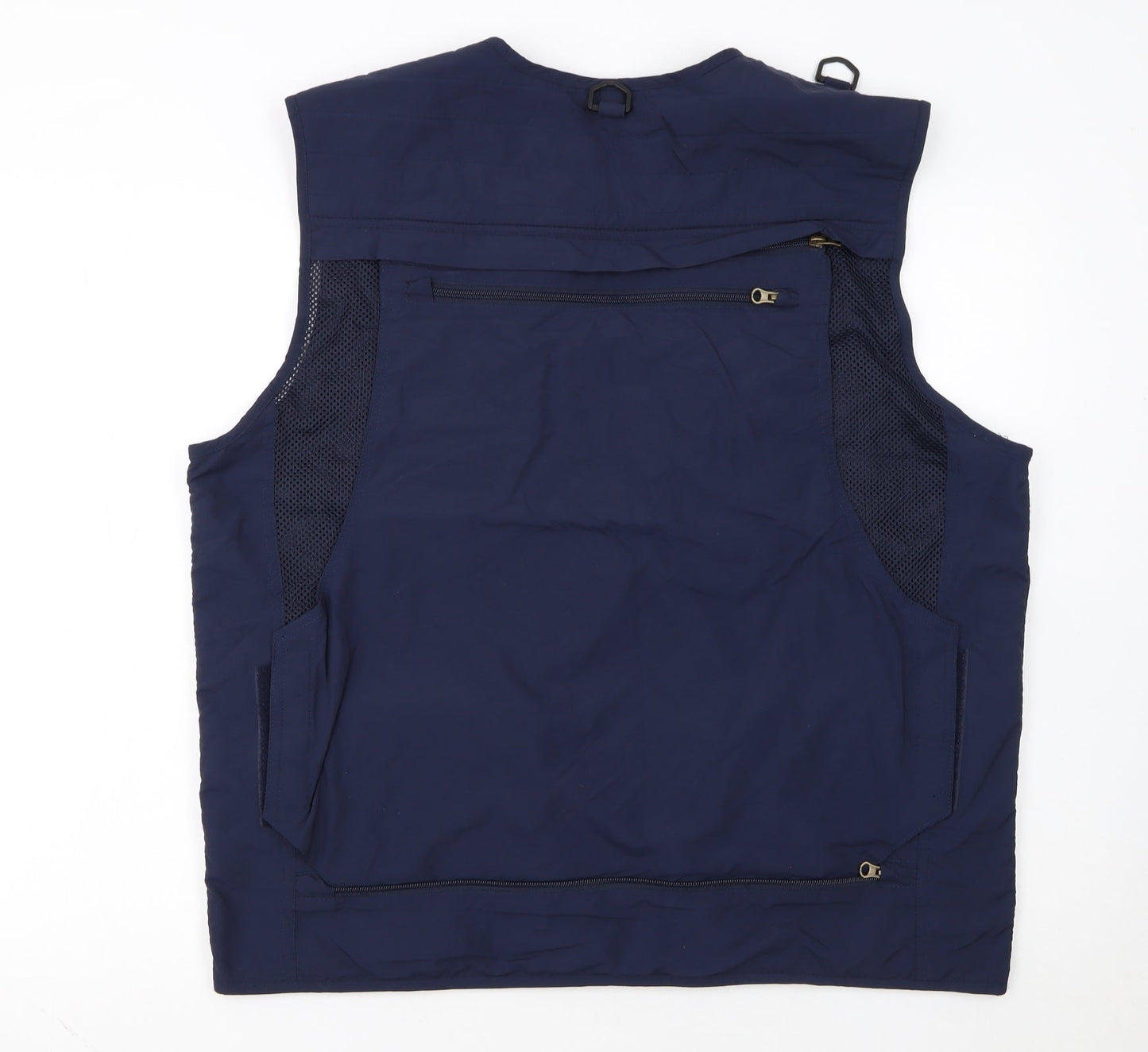 Outdoor Jacket Men's Blue 2XL Multi Pocket Lightweight Hiking Waistcoat