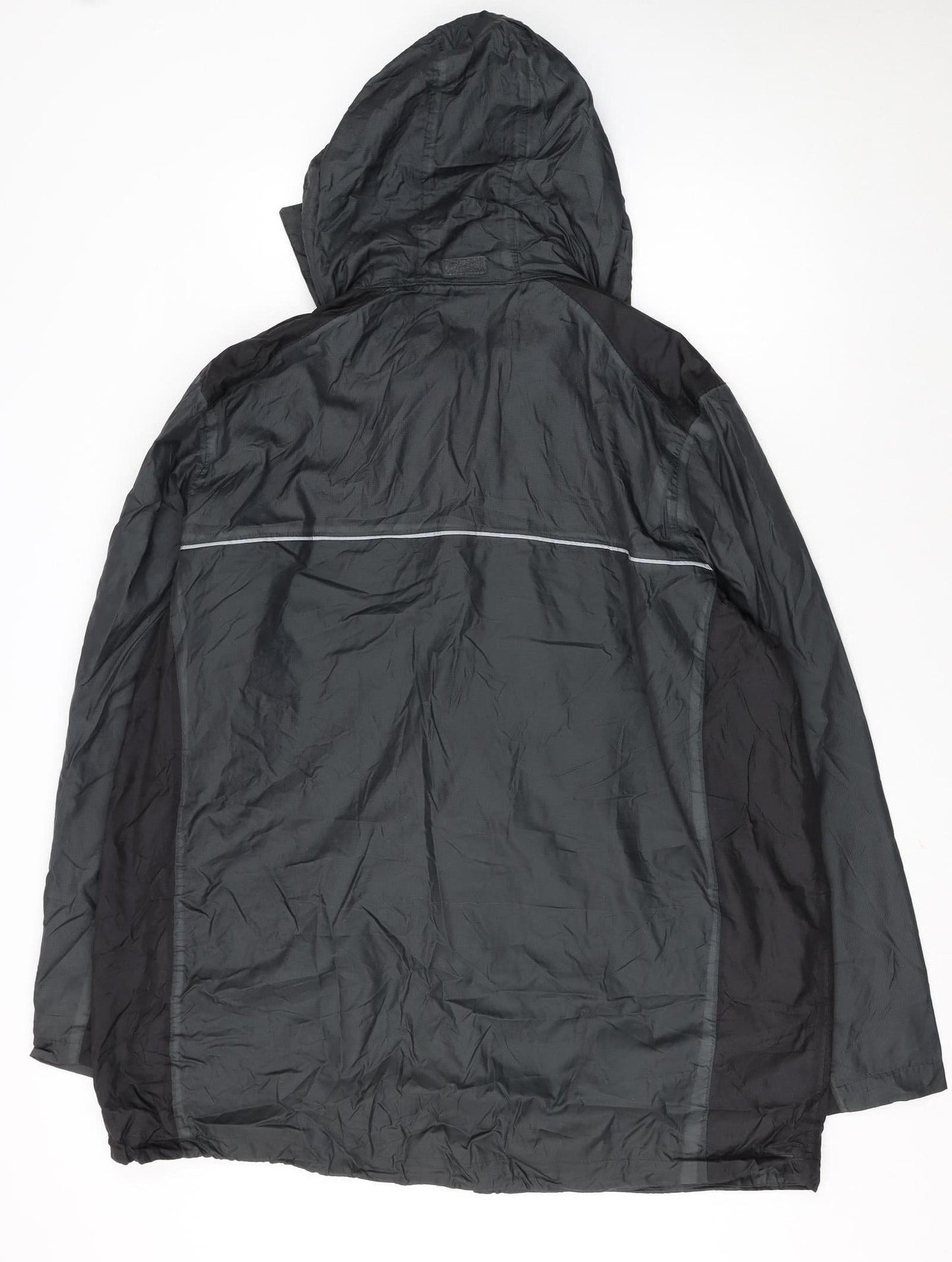 Crivit Men's Black XL Waterproof Hooded Outdoor Rain Jacket