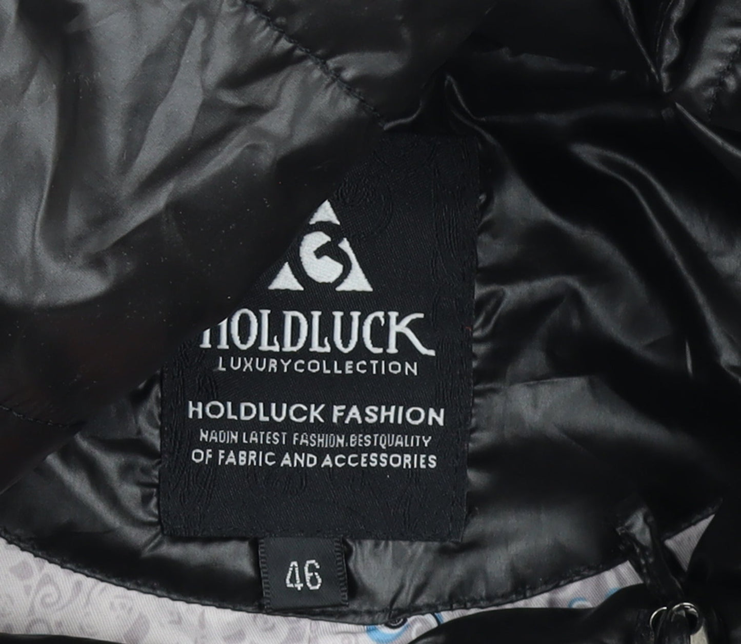 Holdluck Women Black Long Hooded Puffer Coat Size 18 Polyester