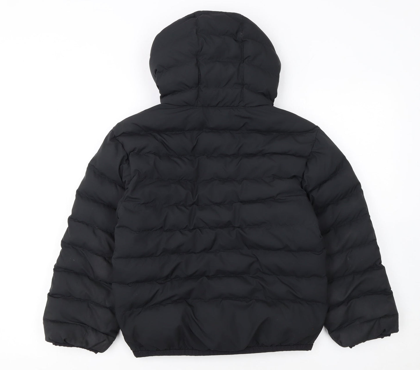 Nike Girls Black Hooded Puffer Jacket 8-9 Years Winter Coat