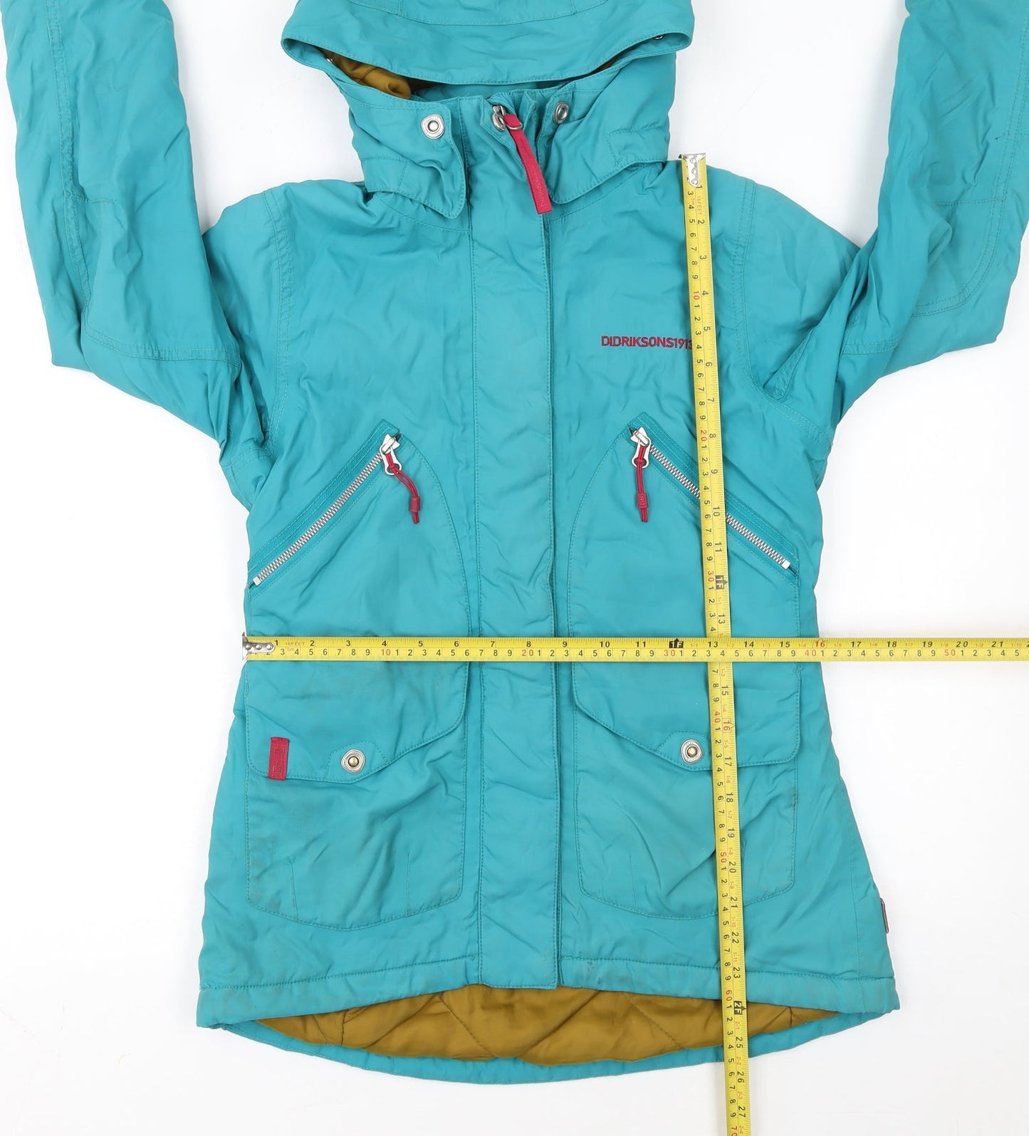 Didriksons Girls Blue Waterproof Hooded Parka Coat 11-12 Years