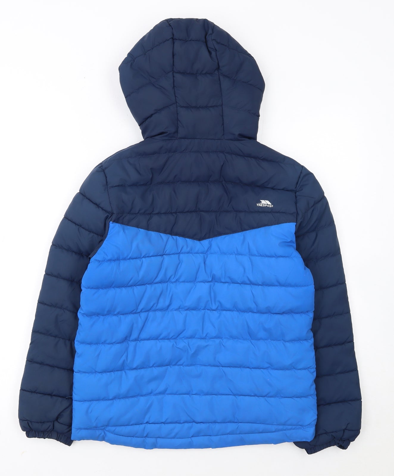 Trespass Boys Blue Hooded Puffer Jacket 9-10 Years Water Resistant