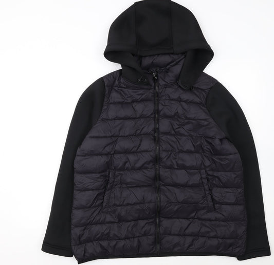 Very Women’s Black Quilted Hooded Puffer Jacket Size 18