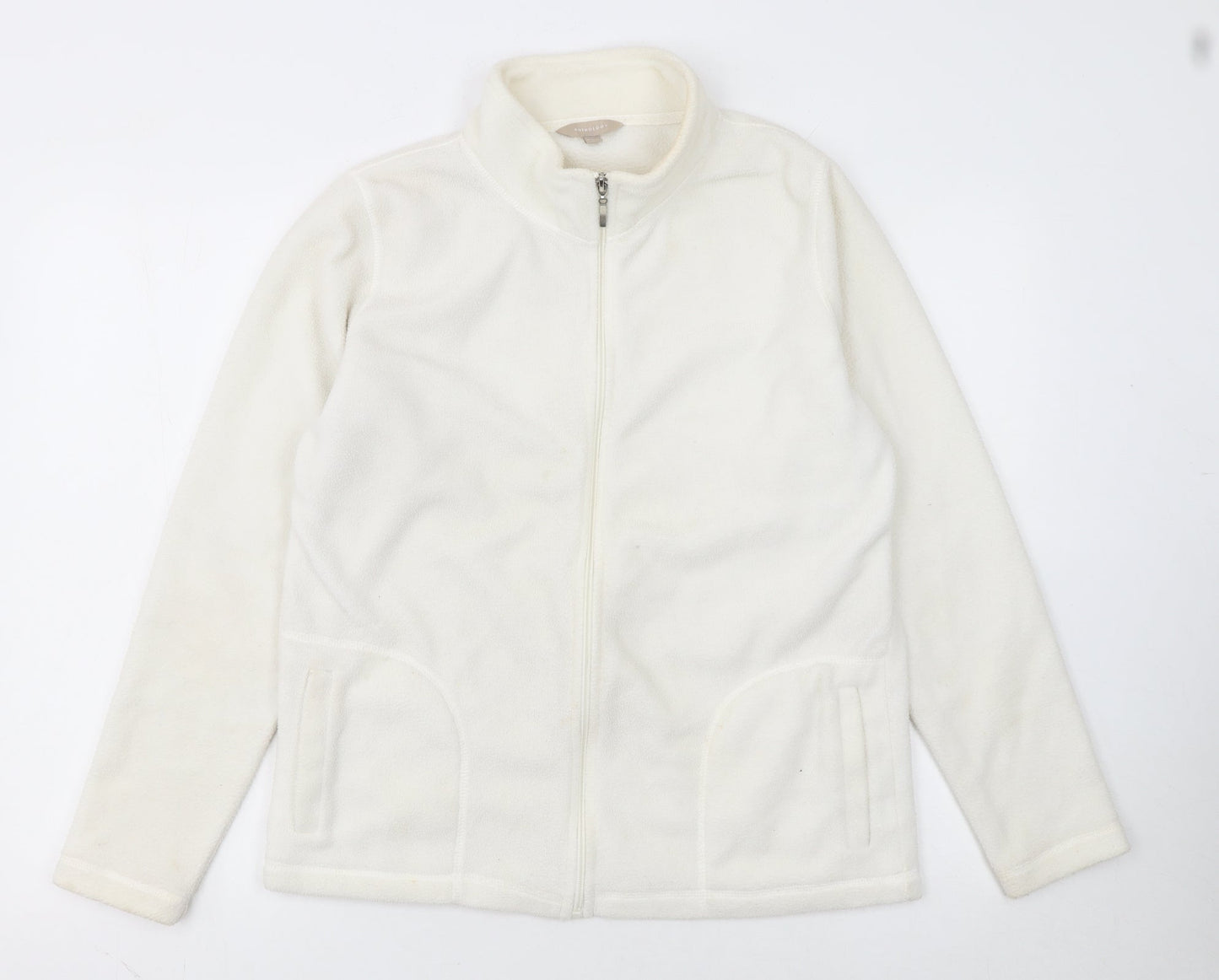 Anthology Women’s White Fleece Full Zip Jacket Size 18/14