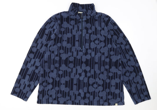 Orla Kiely x Regatta Women's Blue 1/2 Zip Fleece Pullover UK 16