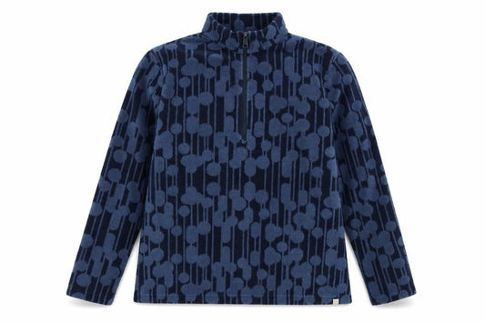 Orla Kiely x Regatta Women's Blue 1/2 Zip Fleece Pullover UK 16